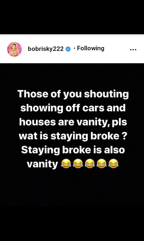 instagram - "Staying Broke Is Also Vanity" - Bobrisky. He Mocks Those Insulting Him Before 12380484_screenshot20200922093026_png7f8521bef180f348d8d7317e91497405