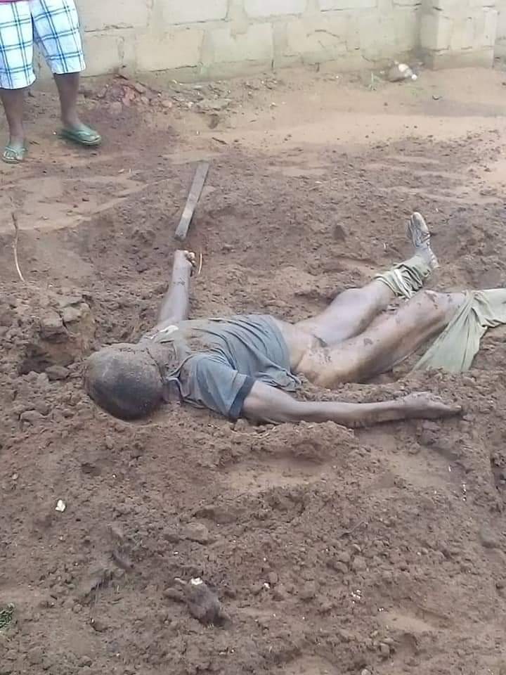 Police Arrest Man For Killing His Father And Burying Him Inside A Shallow