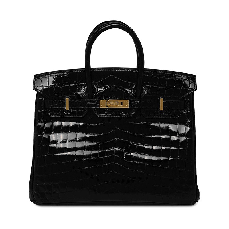 Shop - Hermes Birkin Bag Alligator Leather Gold Hardware In Black - Fashion/Clothing Market ...