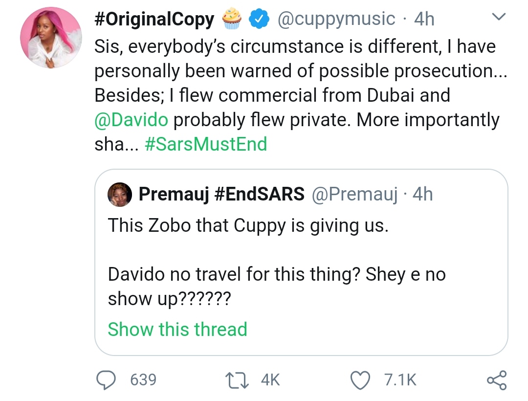 EndSARS: DJ Cuppy Is Not Protesting Because She Is On Self-Isolation 12499629_img20201012135401_jpeg4161b57cf4e617cfe585fb28e446ebd2