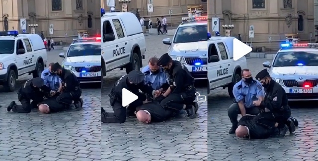 Moment Thug Who Tried To Disrupt #endsars Protest Arrested In CZECH REP - Celebrities - Nigeria