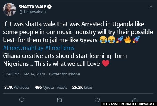 FreeTems - Ghana Should Learn From Nigeria , Shatta Wale Reacts To Omah Lay's Arrest 12844939_gahgs_jpeg9e156d9f5539828fabbff23e03486ba7