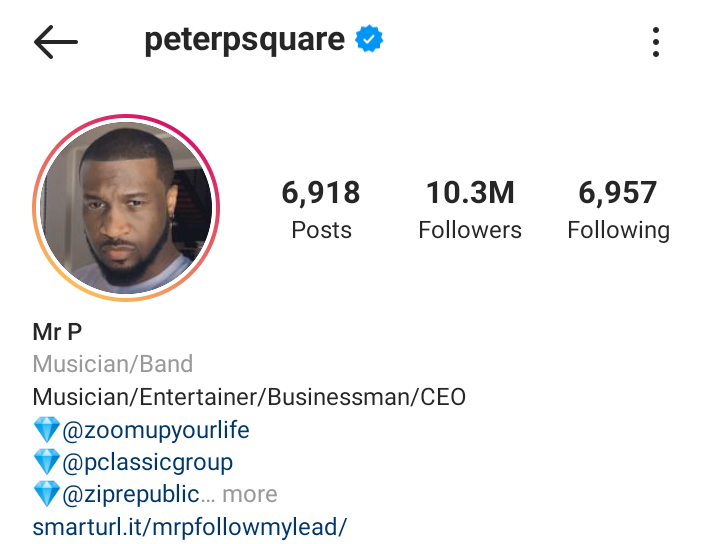 instagram - Top 10 Most Followed Nigerian Musicians On Instagram 13008269_screenshot202101181417022_png36c9a855a040dd325bac966cb0f04b3f