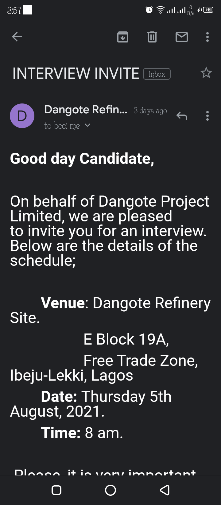Dangote Refinery Aptitude Test Questions