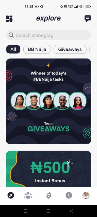 Bbnija Sponsor Abeg Gifting Cash To People Via The Abeg App. See How. Give Aways - TV/Movies ...
