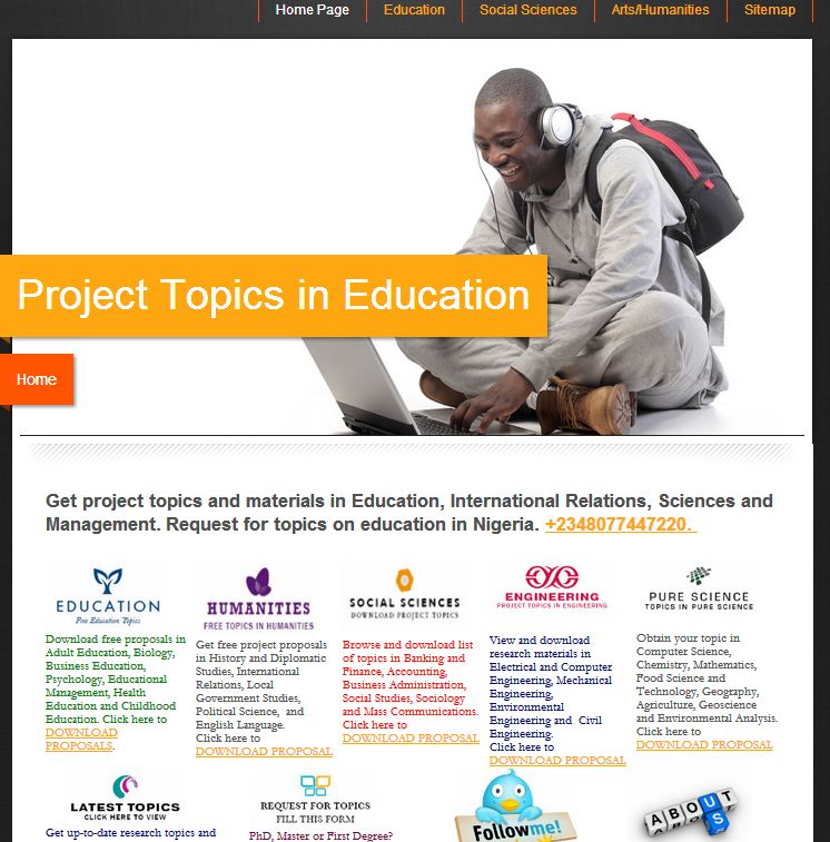 project topics on education in nigeria pdf