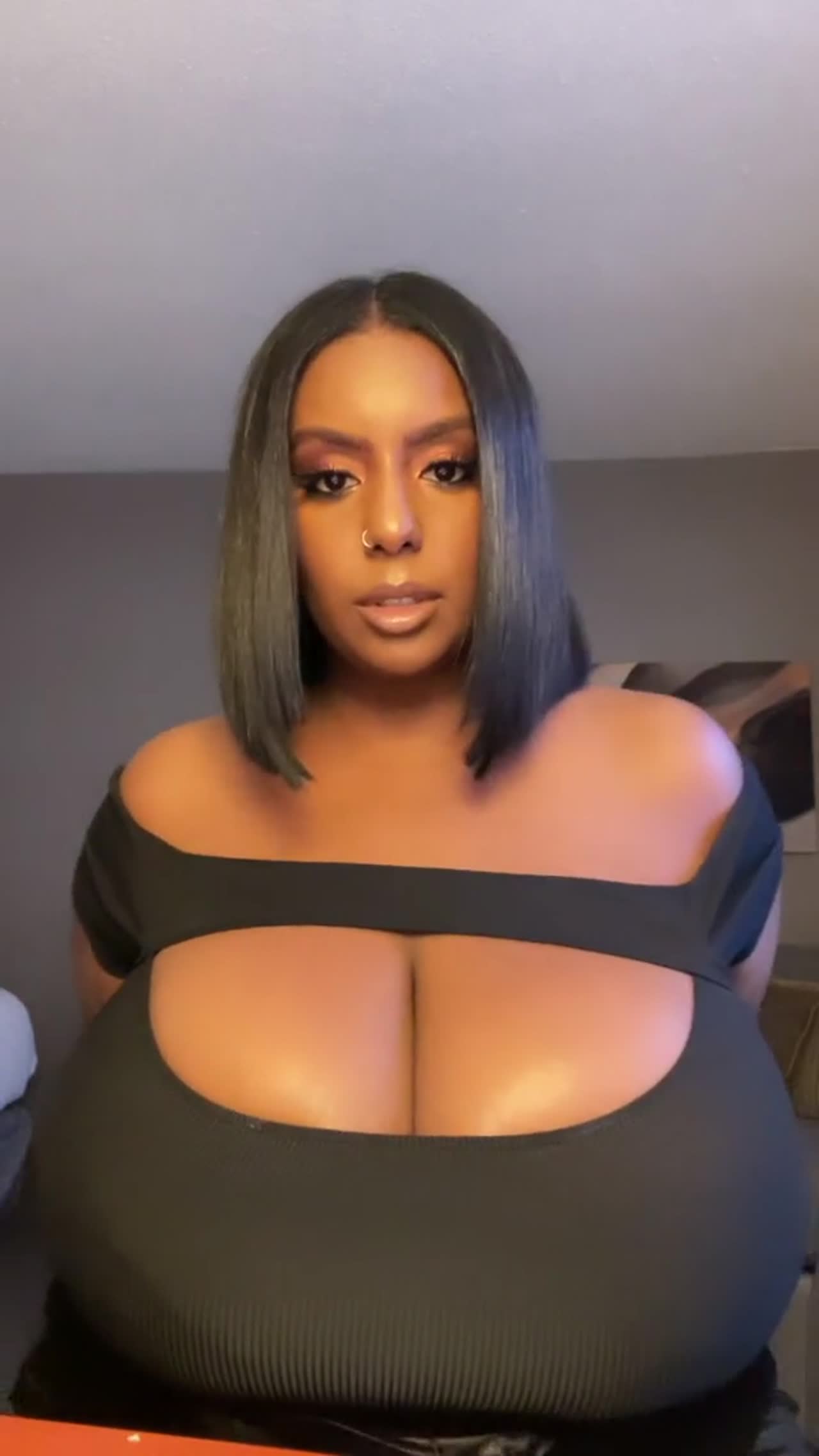 Huge massive black tits