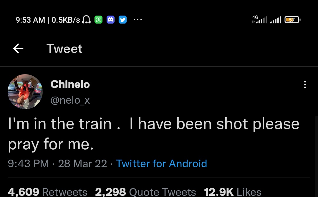 Chinelo: Twitter User Who Was Shot During The Kaduna Train Attack Has Died  - Politics - Nigeria