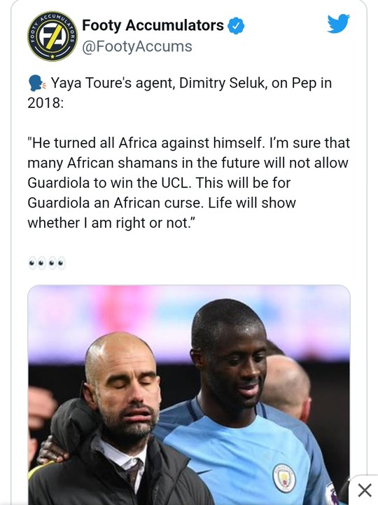 Fans feel Toure has finally lifted Champions League 'curse' after