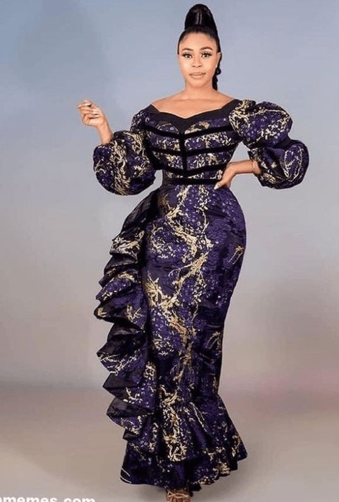 Beautiful Damask Fabric Styeles For Ladies - Fashion - Nigeria