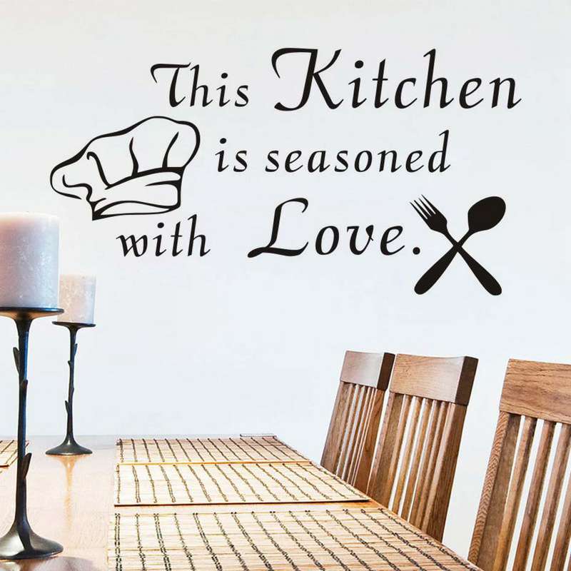 Beautify Your Kitchen With These Lovely Stickers And Wall Quote - Food ...