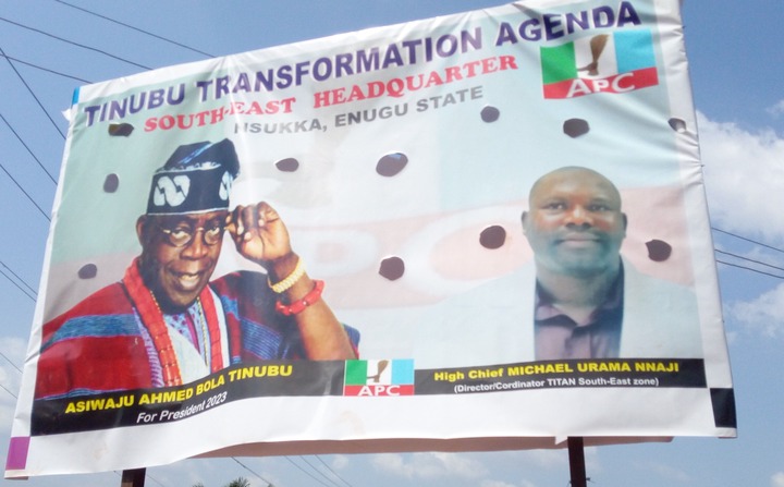 Tinubu's Presidential Campaign Billboard Surfaces At Nsukka Enugu State ...