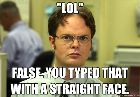 Why so many people type 'lol' with a straight face: An investigation