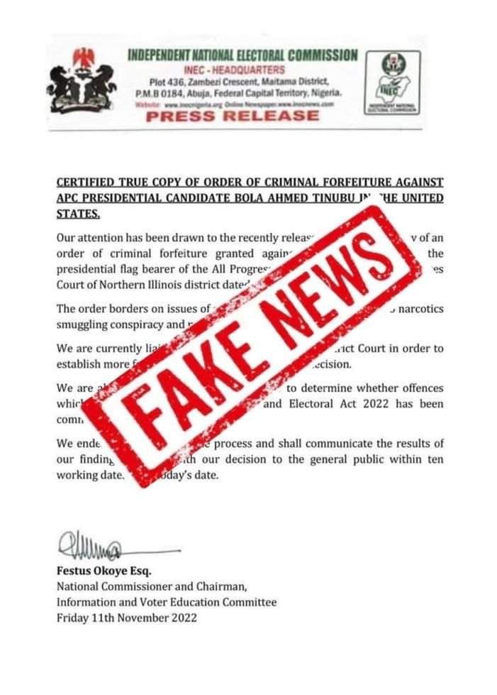 Arise News Apologizes To Asiwaju Tinubu Over Fake News On Inec's  Investigation. - Politics - Nigeria