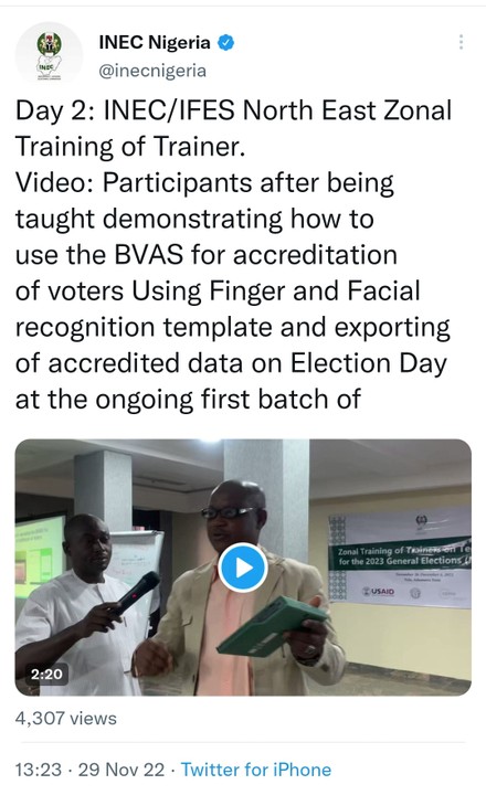 <a href="https://www.nairaland.com/7458173/inec-explains-how-bvas-machines#118795933">INEC Explains How the BVAS Machines Work (Video)</a>