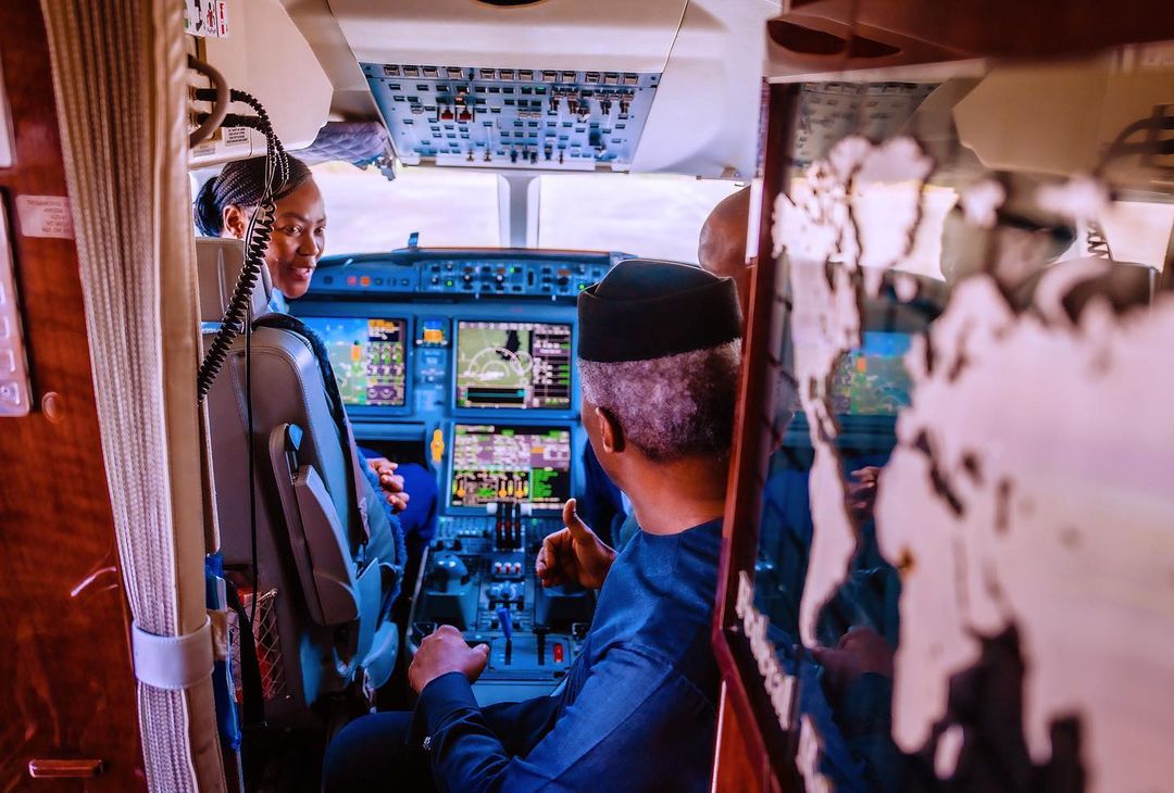 Osinbajo Hails Blessing Liman, First Female Captain In Presidential Air-Fleet  