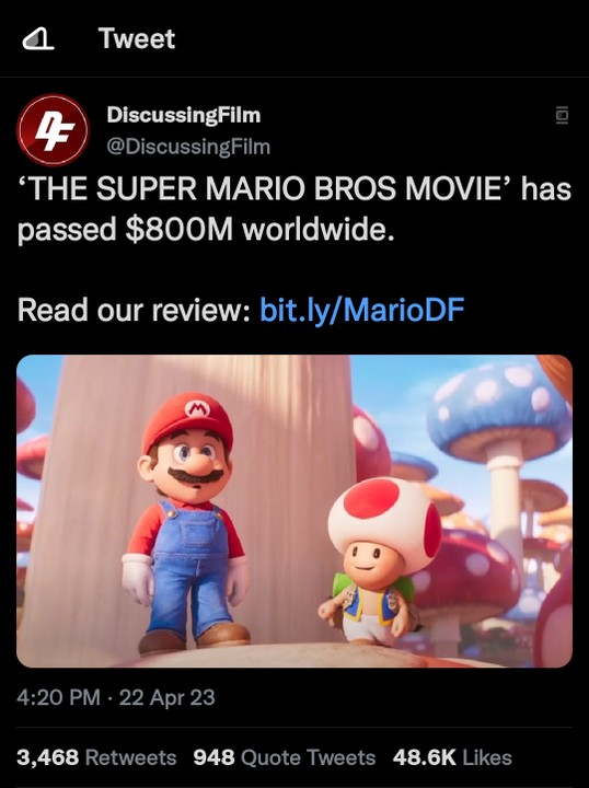 The Super Mario Bros. Movie pulls in $500m globally