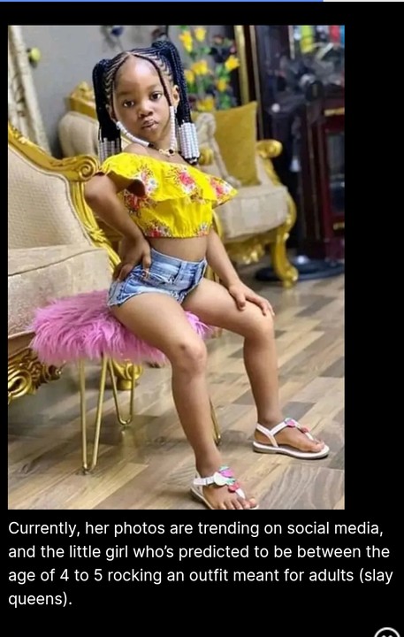 SEE THE DRESSING OF A 4 YEARS OLD GIRL THAT GOT PEOPLE TALKING - Family -  Nigeria