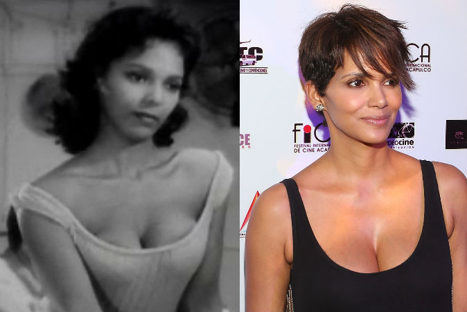 Right: Halle Berry on Jan. 