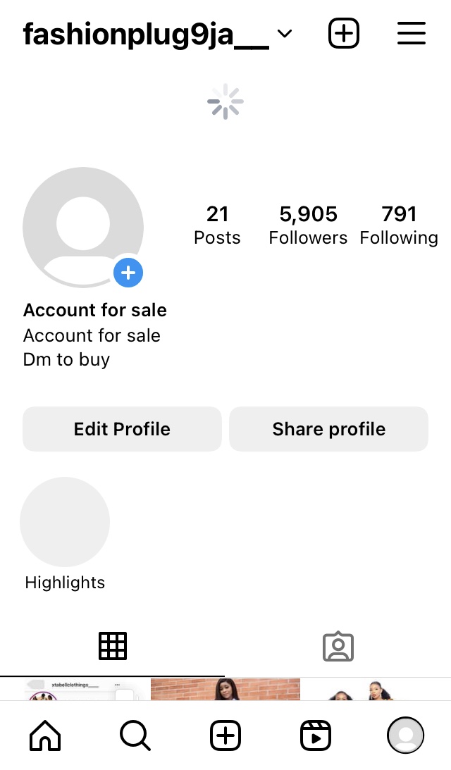 Instagram account for sale cheap price