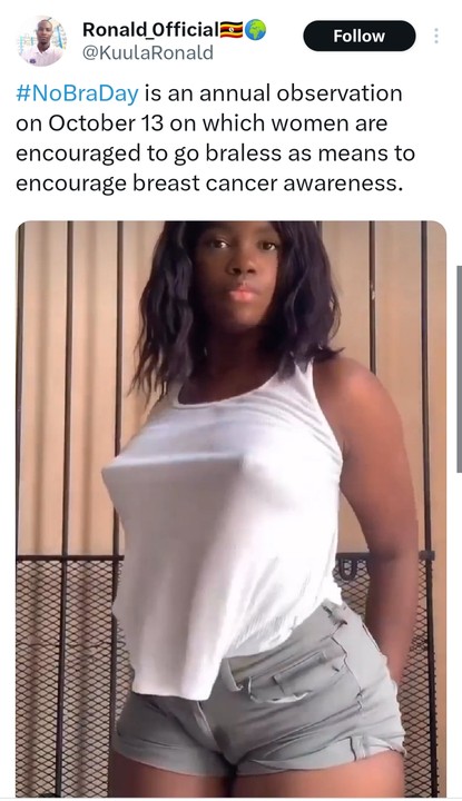 What is No Bra Day and why is it trending on social media