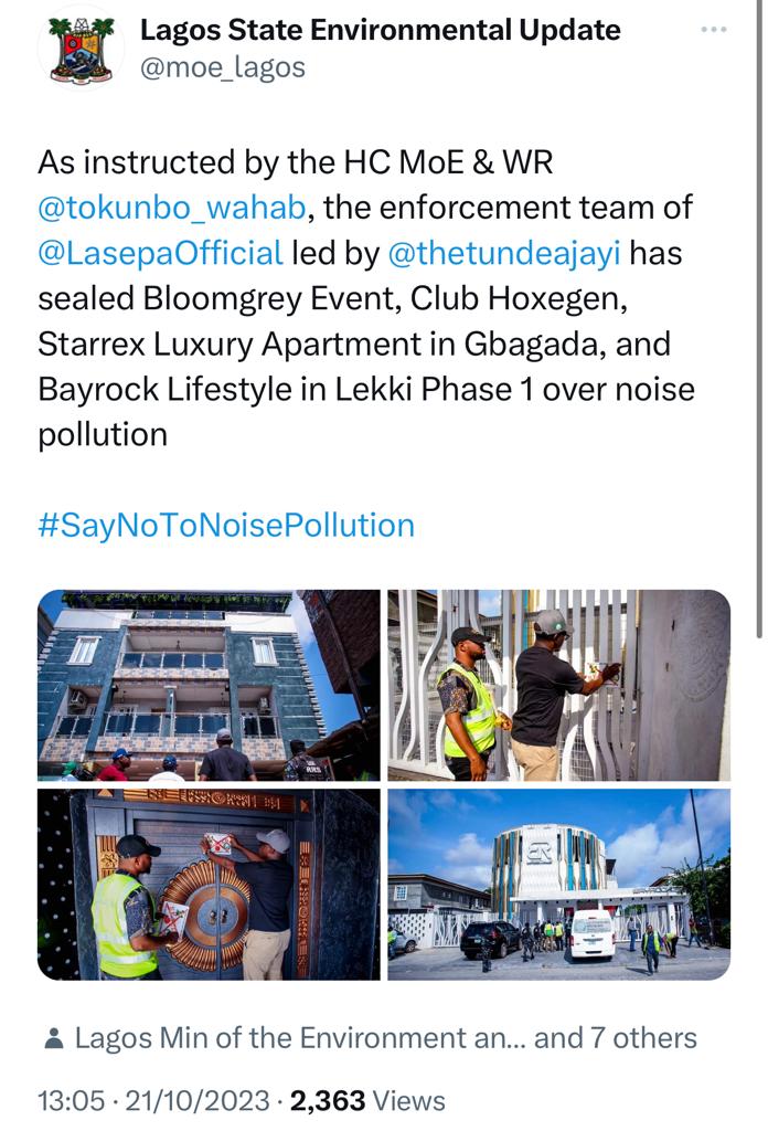 Lagos government seals Lekki malls over environmental violations (photos) -  The Street Journal