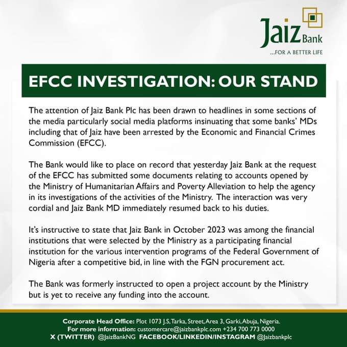 Betta Edu: Our MD/CEO Was Not Arrested By EFCC - Jaiz Bank - Business ...