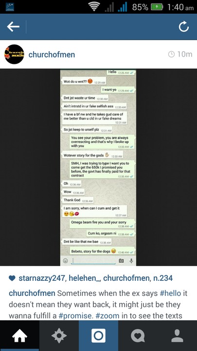 Funny Whatsapp Chat Between Two Ex Lovers (pics) - Jokes Etc - Nigeria