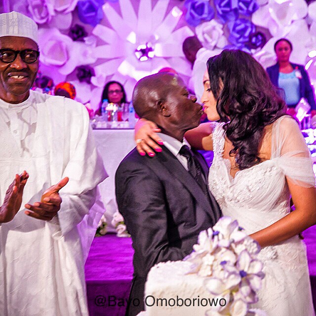 Adams Oshiomhole Kisses Wife At Their Wedding (Photo) - Politics - Nigeria