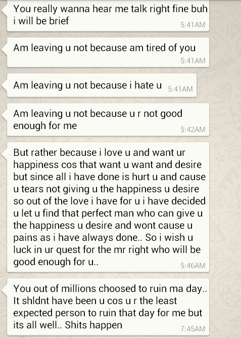 Breaking Up With Her With These Words - Romance - Nigeria