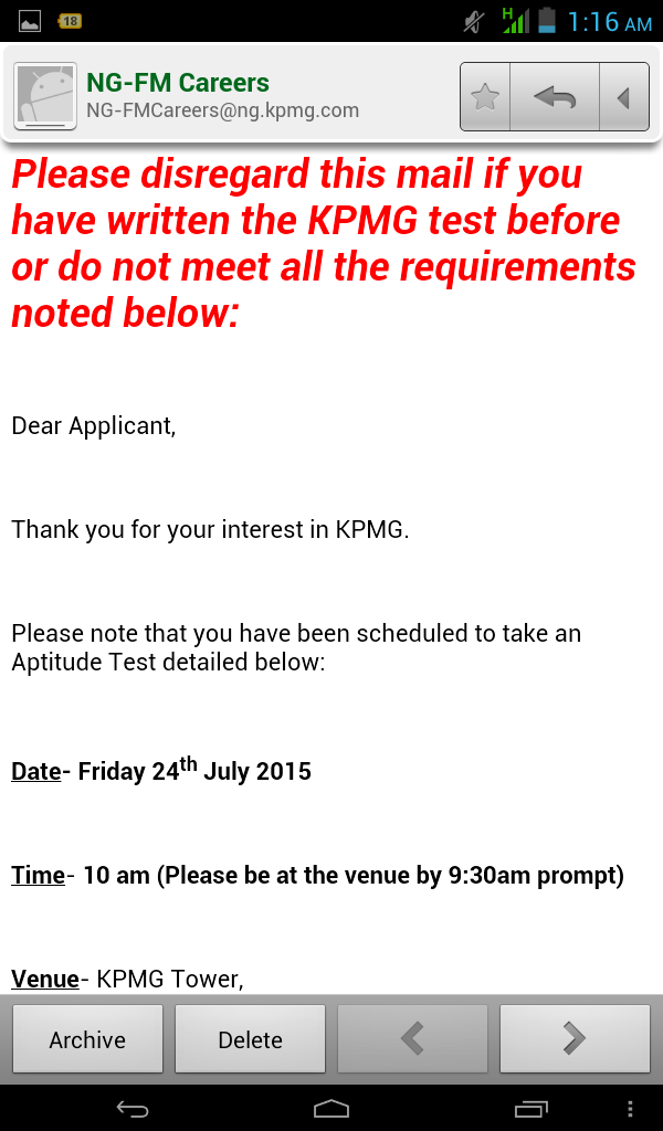 Invitation For KPMG Aptitude Test Who Else Got The Mail Jobs Vacancies Nigeria