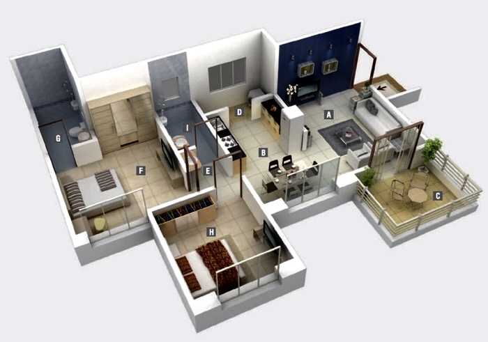 Exclusive Twenty Two  2  Bedroom  House  Plan  