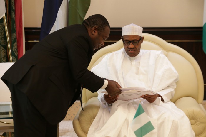 President Buhari Receives Special Envoy Of Equatorial 