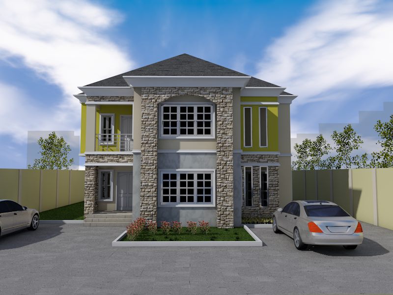 construction of four bedroom duplex on a solid land. - properties