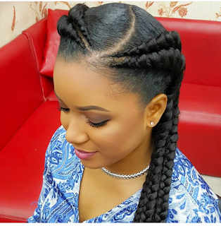 Check Out Double Braids Hairstyle Currently Trending For 