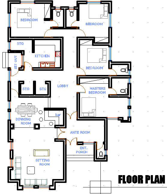 Please Criticize This Four Bedroom Bungalow Plan