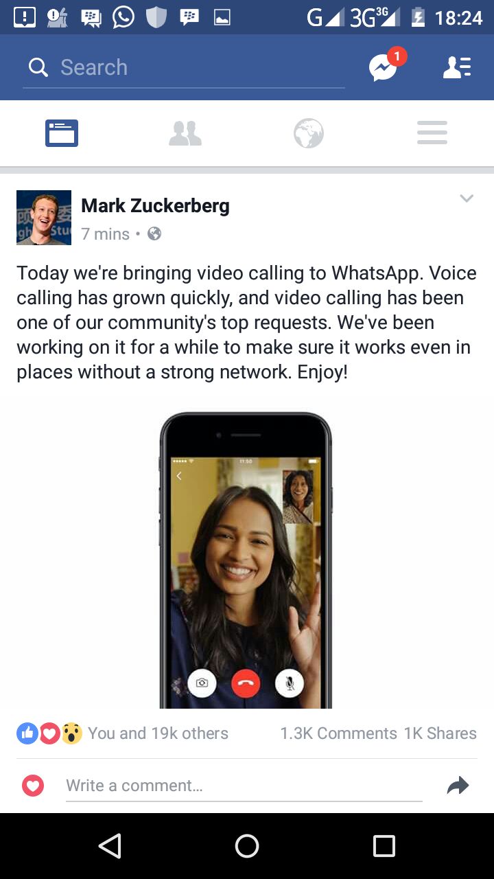 Finally Video Call Feature Is Now Official On Whatsapp For Everyone