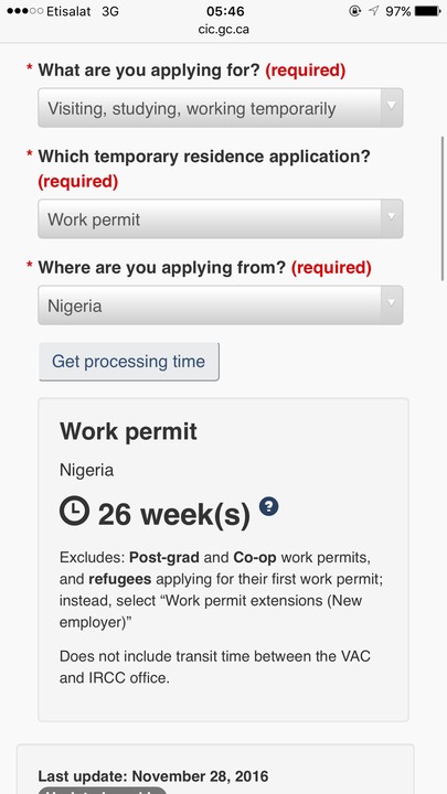 Forstå Fryse Svane Canada Spouse Open Work Permit (sowp)timeline - Travel (4) - Nigeria
