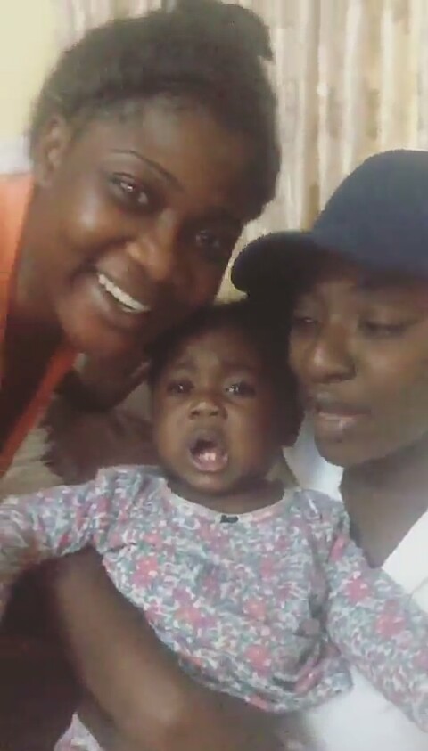Actress Yvonne Jegede In Hilarious Selfies With Mercy Johnson's Daughter - Celebrities - Nigeria
