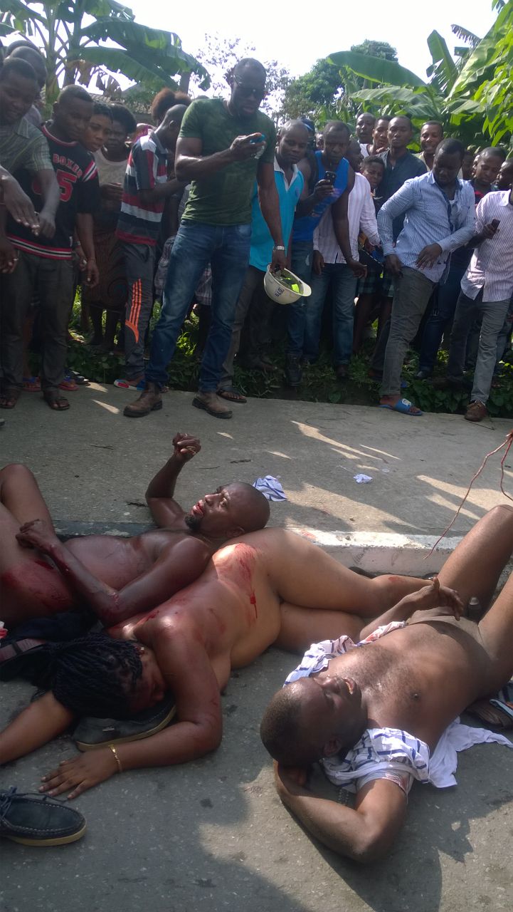 Pretty Lady Among Kidnappers Caught In Epe And Stripped Totally Unclad - Cr...