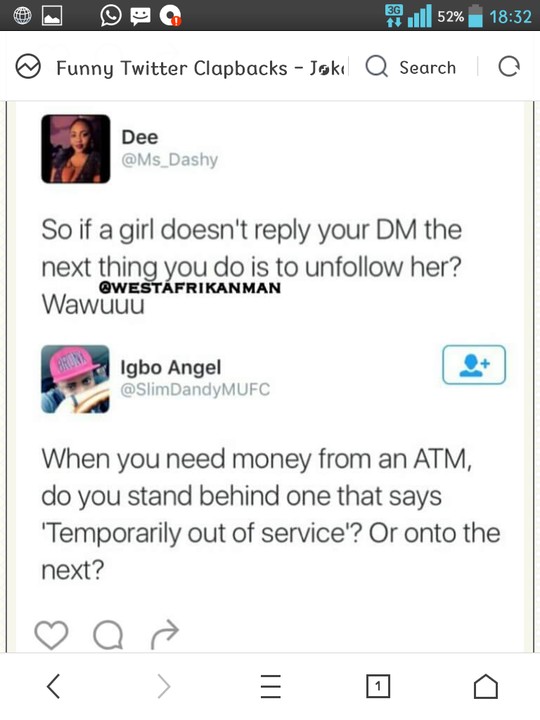 Funny Twitter Clapbacks - Jokes Etc - Nigeria
