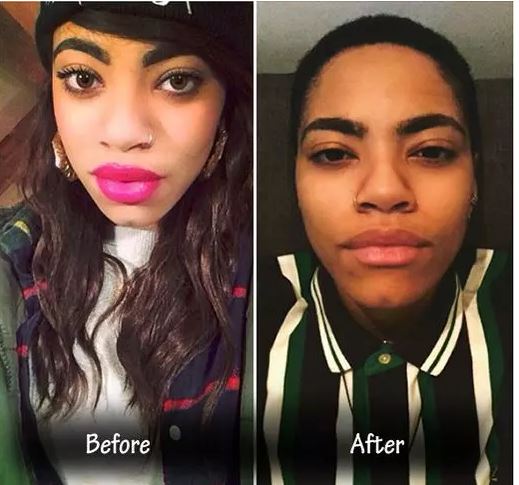 Sade Adus transitioning Lesbian Daughter: Before & After 