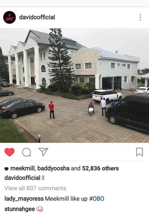 Meek Mill Stunned At Davido Father's House (fans Reacts) - Celebrities -  Nigeria