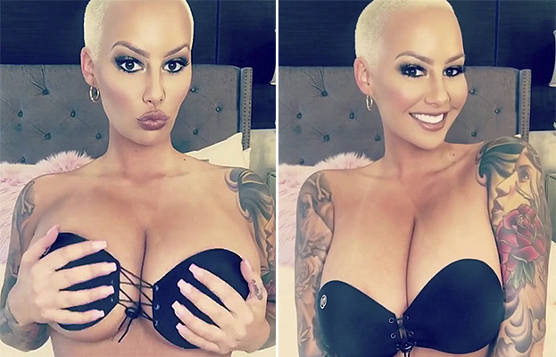 Amber Rose Exposes Larger Than Life Assets In Boob-filled Tease. 