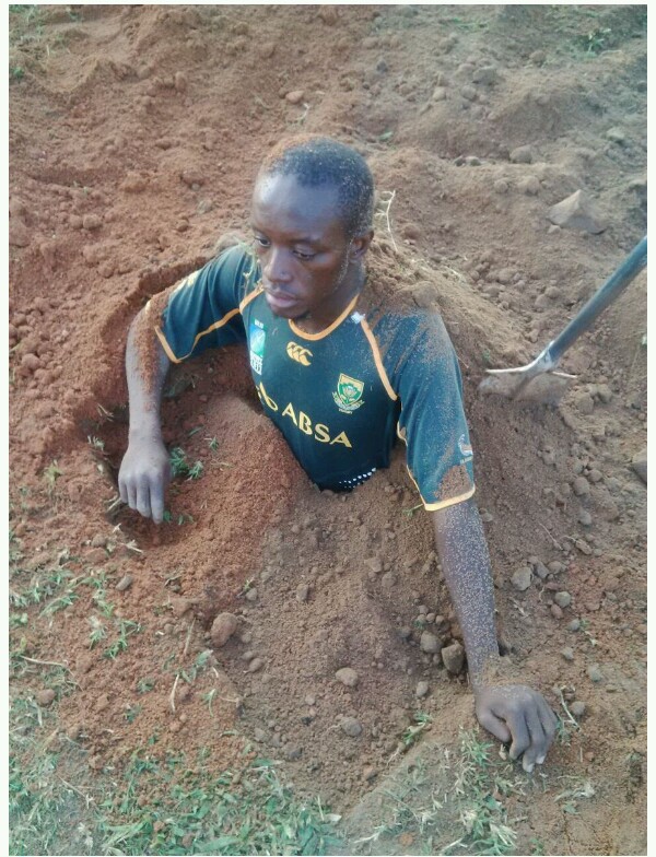 South African Thief Half Buried For Breaking Into A House