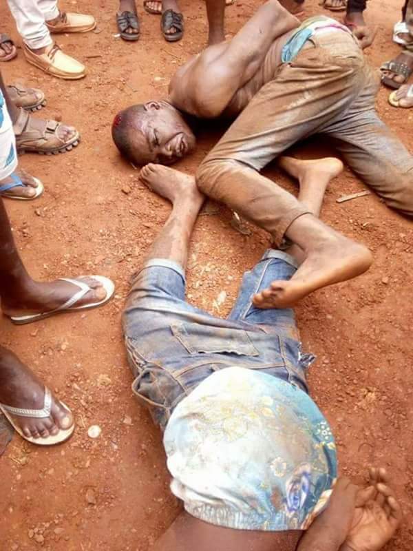 Armed Robber Caught And Tied With Rope By Vigilante In 