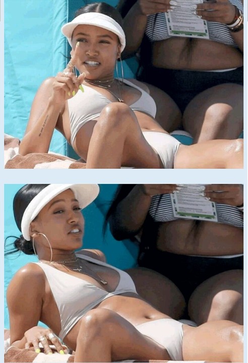 Chris Brown's Ex-girlfriend, Karrueche Displays Her Camel Toe In Bikin...