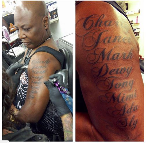 Photos! Charlie Boy Tattoos All The Names Of His Children On His Arm -  Nairaland / General - Nigeria