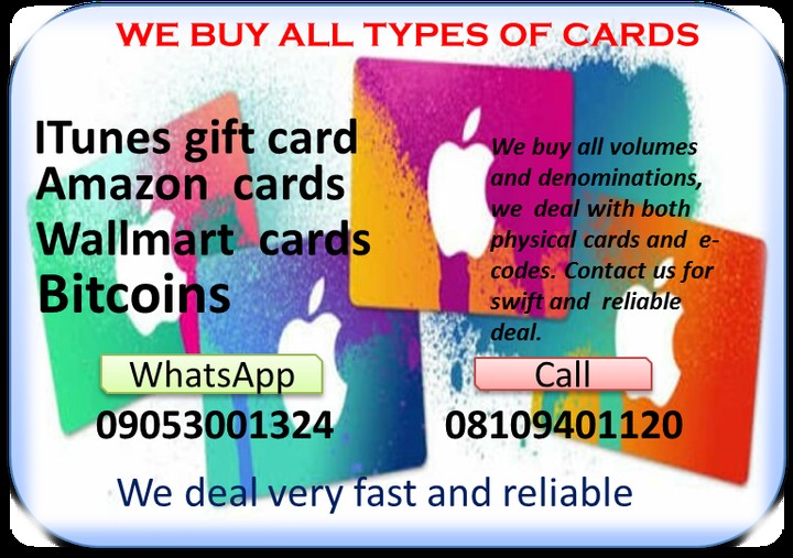 We Buy All Types Of Gift Card Including Itunes Gift Card Amazon Gift Card Etc Business To Business Nigeria