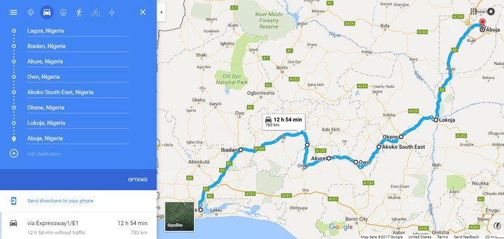 how many hours journey from delta to lagos by road